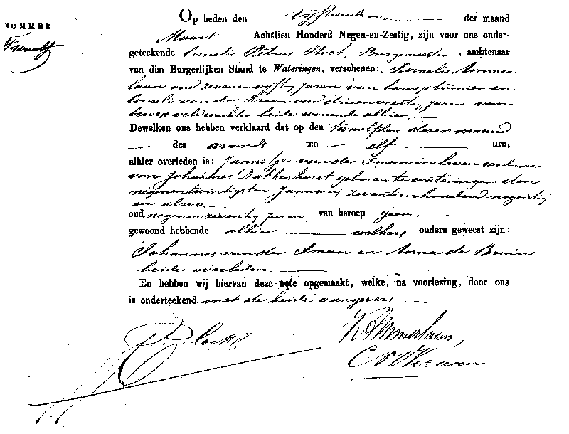 18690315 ovl akte 12 Jannetje vd Sman wd Johannes Dakkenhorst